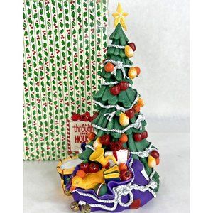 Dept 56 All Through The House Christmas Tree 8 1/4 IN Original Box Presents Duck
